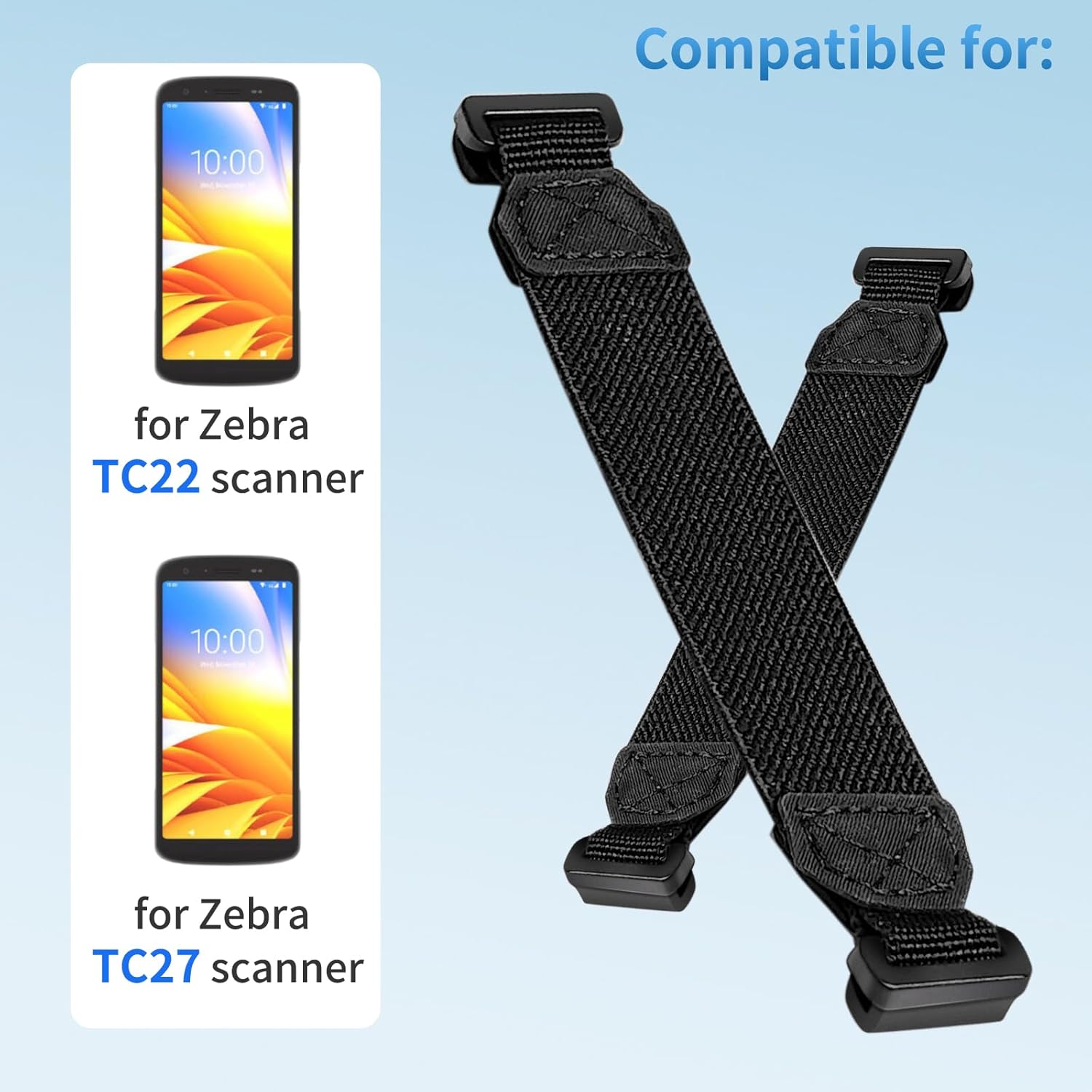 10PCS TC22 Hand Strap Replacement SG-TC2L-HSTRP1-01 for Zebra TC22 TC27 Handheld Mobile Computer Barcode Scanner Hand Strap Barcode Scanner Handle Strap TC27 Handstrap