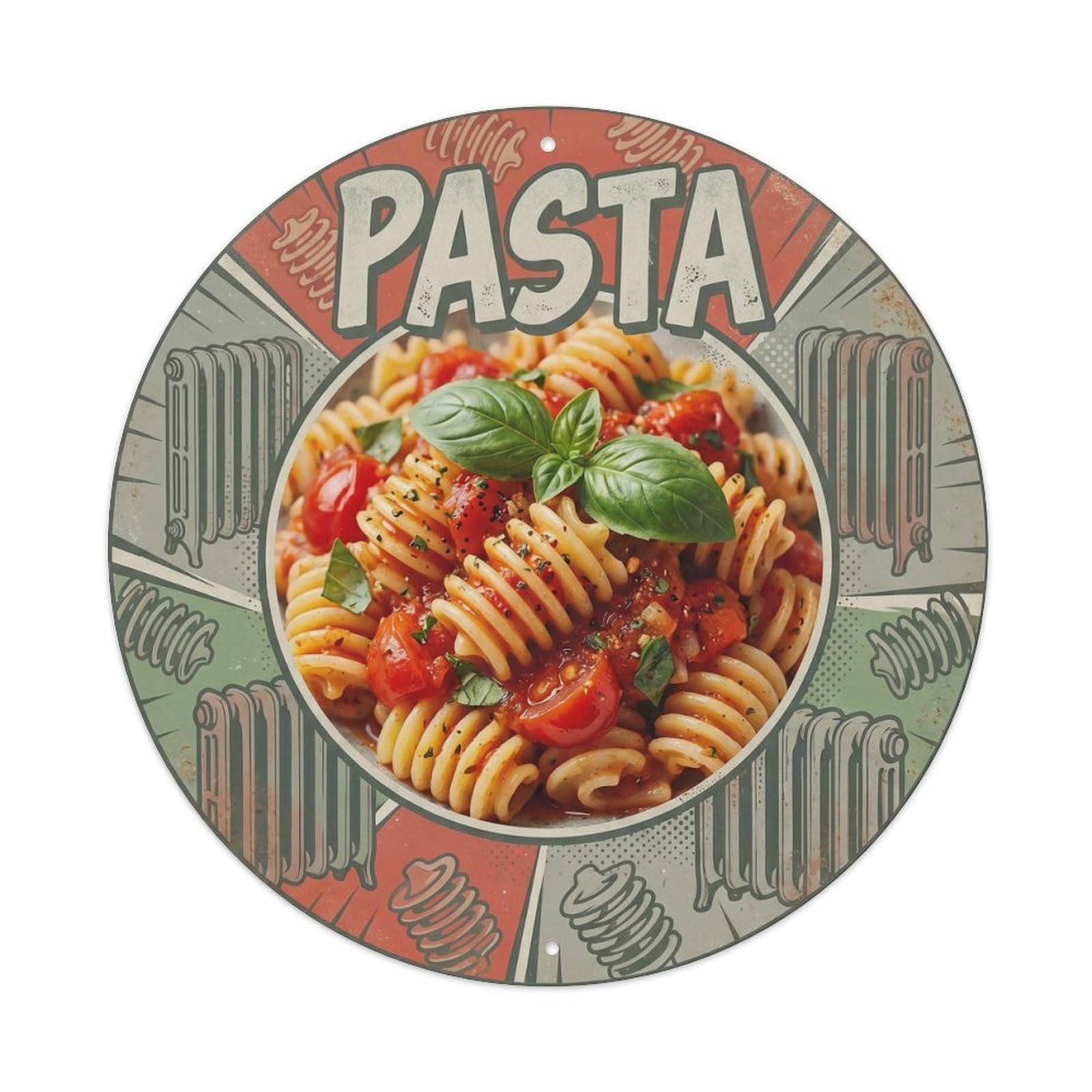 Trattoria Pasta Cuisine Cucina Italiana Silkscreen Metal Tin Sign