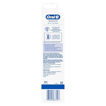 Oral-B 3D White Action Power Toothbrush, 1 Count (Colors May Vary), Multi-colored