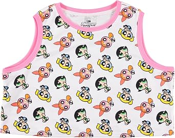 Ladies Powerpuff Girls Classic Shirt - Powerpuff Mesh Tank Top - Blossom Bubble and Buttercup Tank