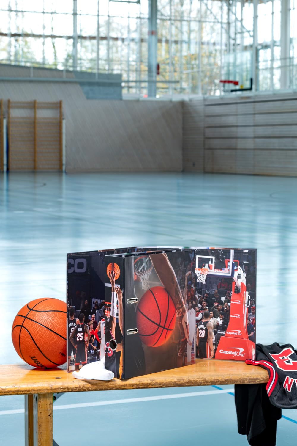 HERMA Raccoglitore ad anelli formato A4, confezione da 5, dorso da 70 mm, resistente, con motivo sportivo, finitura lucida e stampa interna, raccoglitore ad anelli per bambini, cartelle di