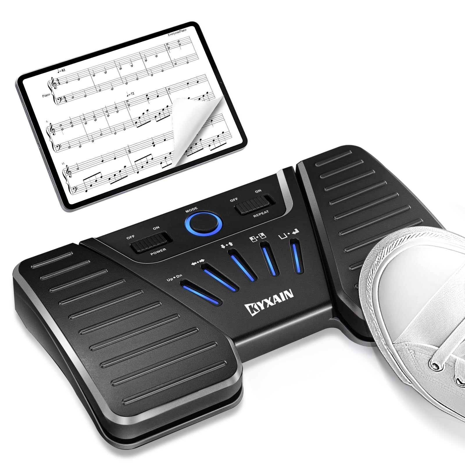 Amazon.com: KYXAIN Wireless Page Turner Pedal, Bluetooth Page