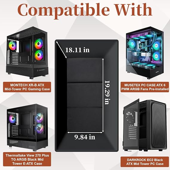 Computer Desktop Tower Case (Black)