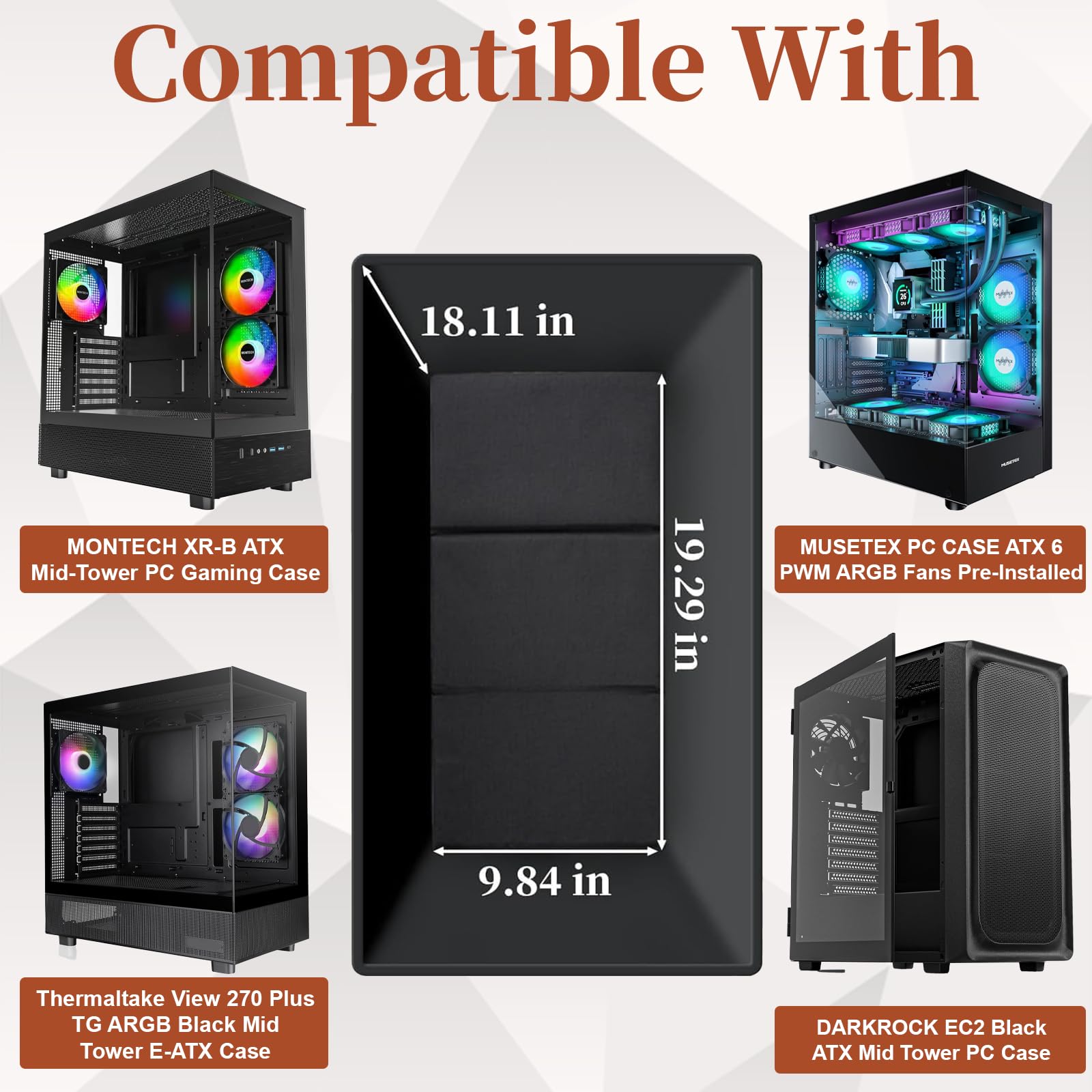 Computer Desktop Tower Case (nero)