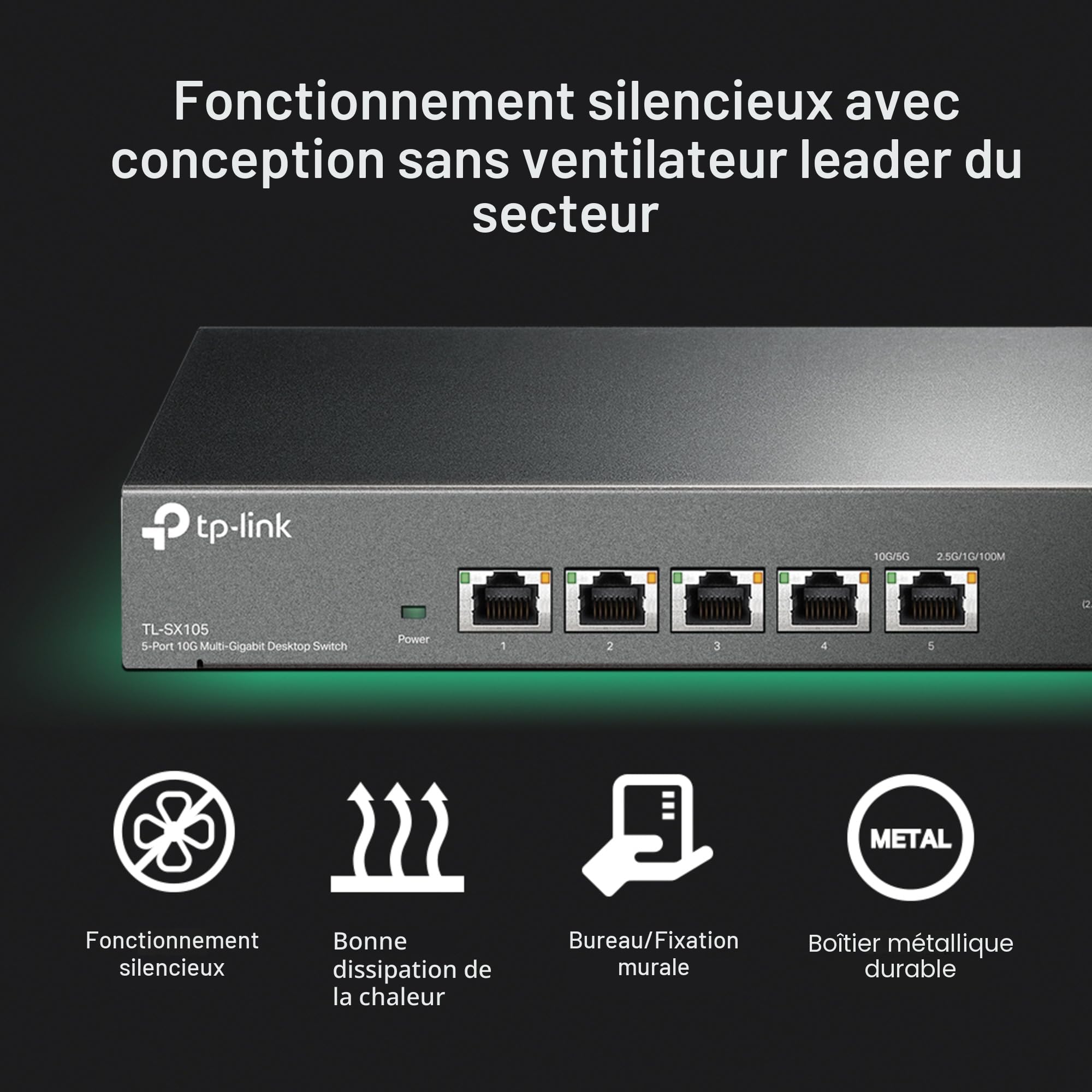 TP-Link Omada TL-SX105 Switch 5 Ports 10G de Bureau/rackable