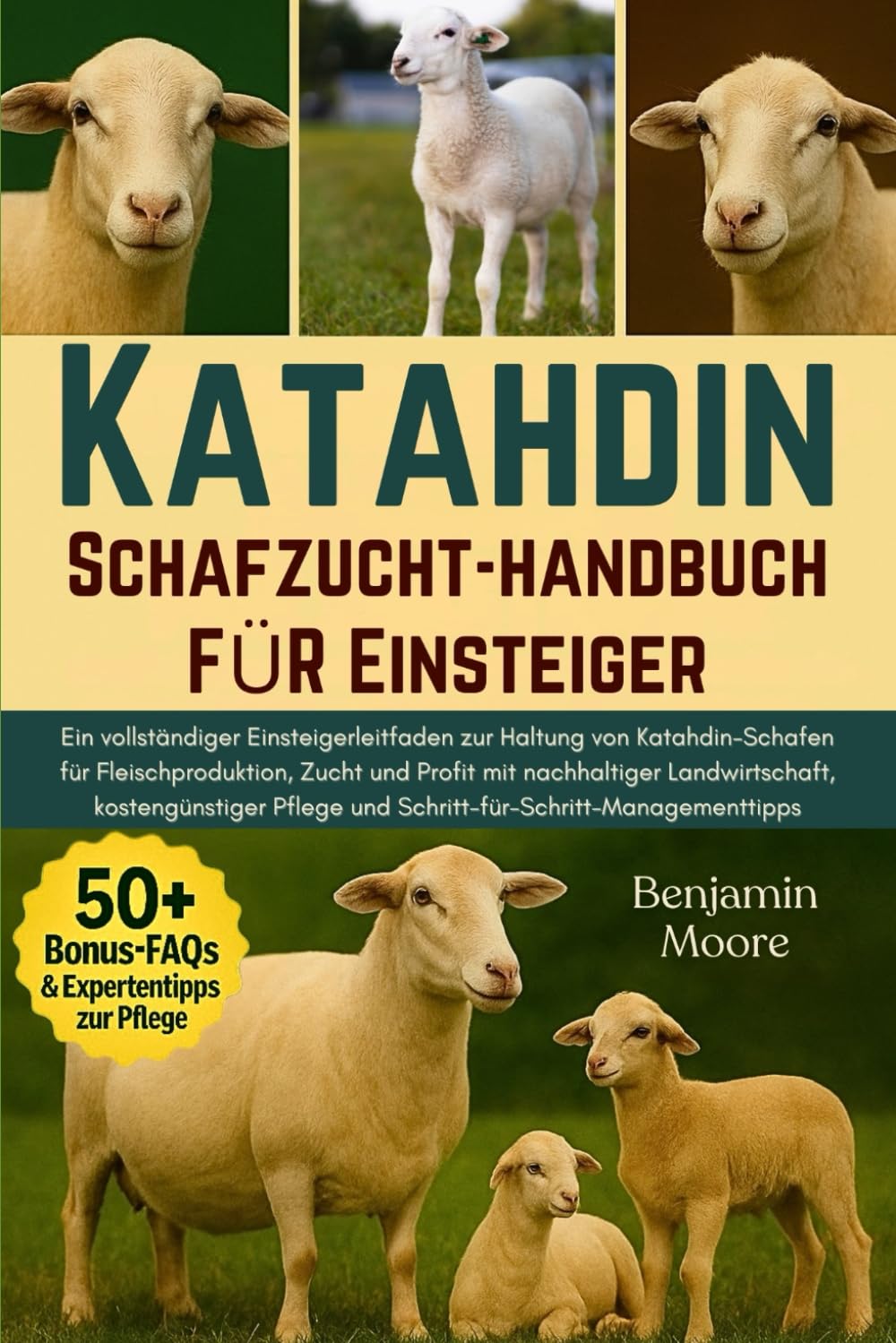 KATAHDIN-SCHAFZUCHT-HANDBUCH FÜR EINSTEIGER: Ein vollständiger Einsteigerleitfaden zur Haltung von Katahdin-Schafen für Fleischproduktion, Zucht und ... und Schritt-für-Schritt-Managementtipps