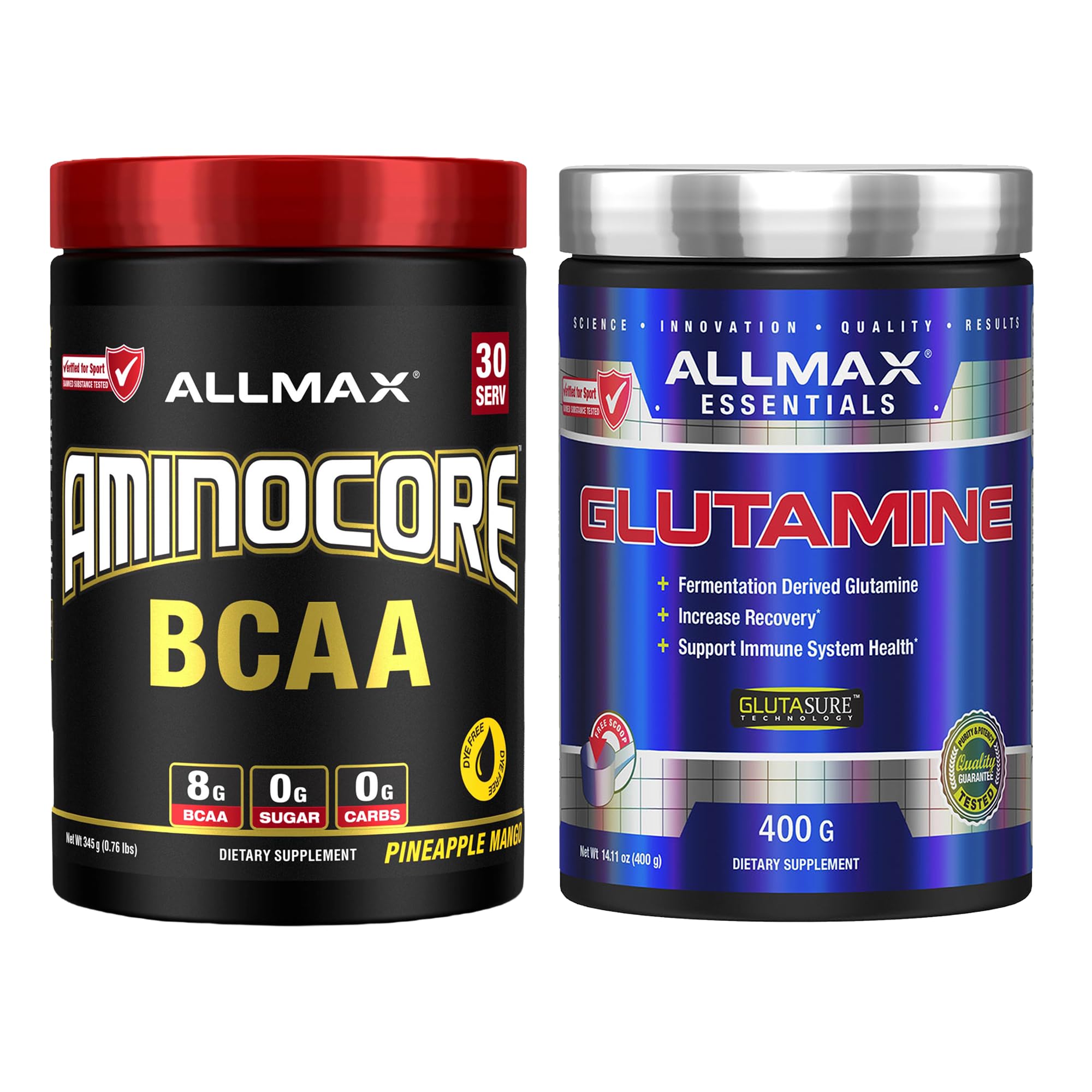 ALLMAX Aminocore BCAA + L-Glutamine Powder Stack