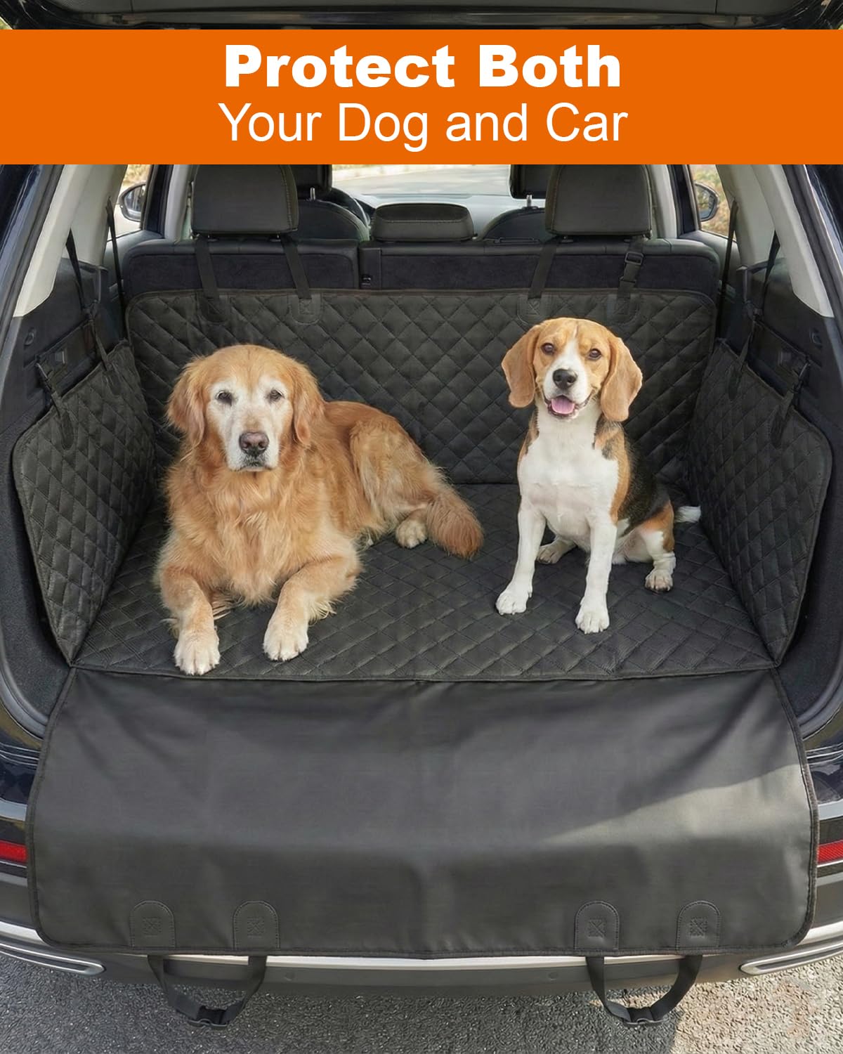 INDCAN IMPORT Upgraded Dog Car Seat Cover for Back Seat 600D Heavy Duty Waterproof & Scratchproof Pet Hammock, Non-Slip Back Seat Protector for Dogs, Universal Fit for Cars, SUVs & Trucks - image 7