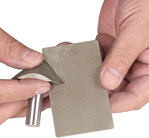 Miniatura 6 de Trend Kit completo de afilado de diamantes piedra de tarjeta de crédito de doble cara y mini archivo cónico con líquido de lapeo, bloque de