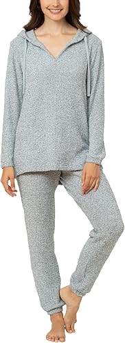 PajamaGram Two Piece Sets For Women - Sleep Sets For Women, Slate Blue, MD