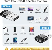 Vista 23 de USB to USB C Adapter,USBA to USBC Adapter,Type C Female to USB A Male Adaptor,USB-A Adapters,USBC Converter for iPhone 16 15 Multi