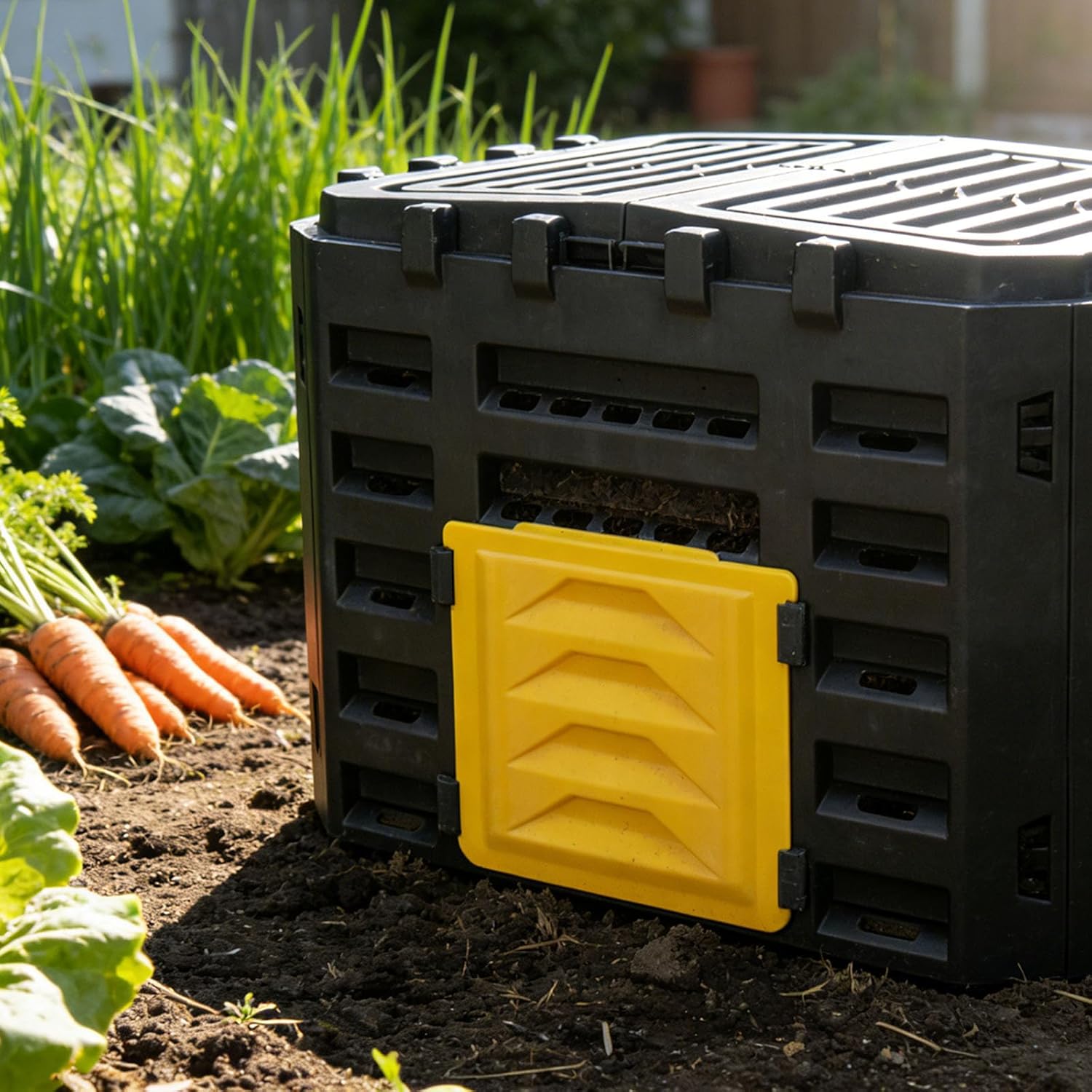 180L High-Capacity Compost Bin for Fast Food Waste Conversion to Nutrient Soil in 6-8 Weeks