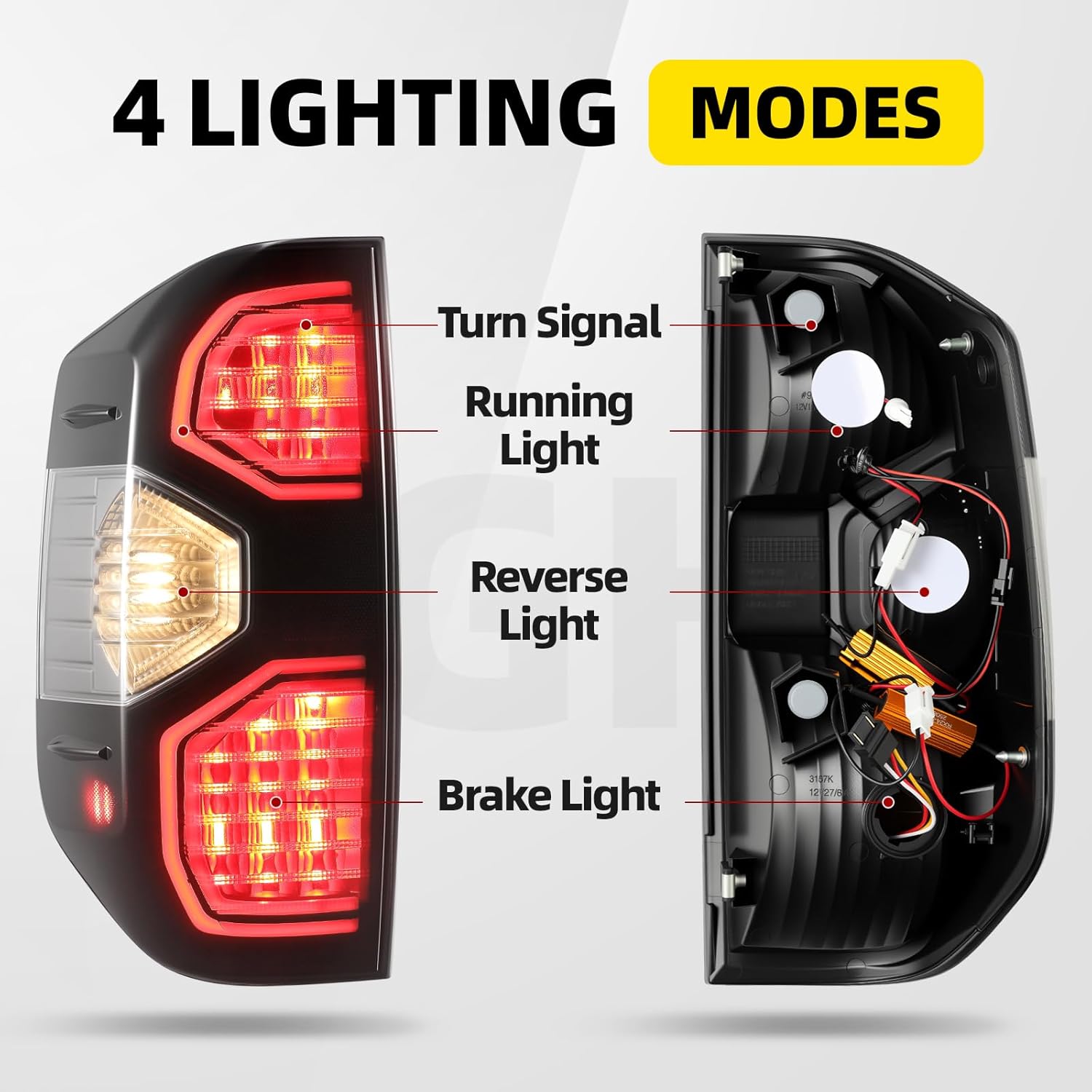 VPIMOZO LED Tail Light Assembly Compatible With 15-21 2015 2016 2017 2018 2019 2020 2021 Toyota Tundra Rear Tail Light Housing without Bulb Smoked len Replaces TO2801193 (Driver & Passenger Side)