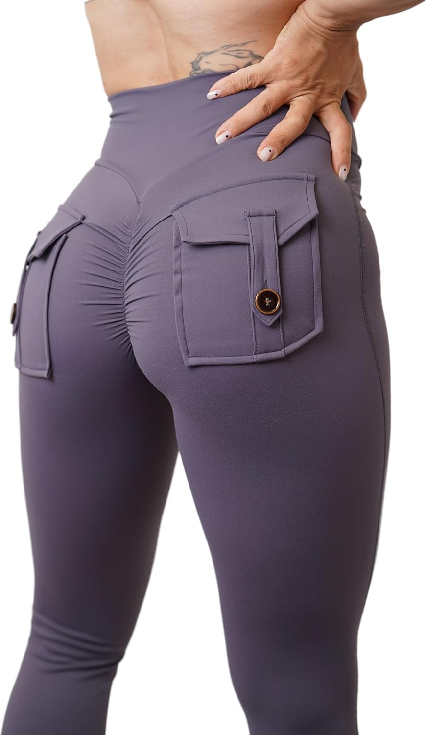 Pocket Scrunch Butt Leggings for Women Buttery Soft High Waisted Booty Tights Workout Gym Yoga Pants
