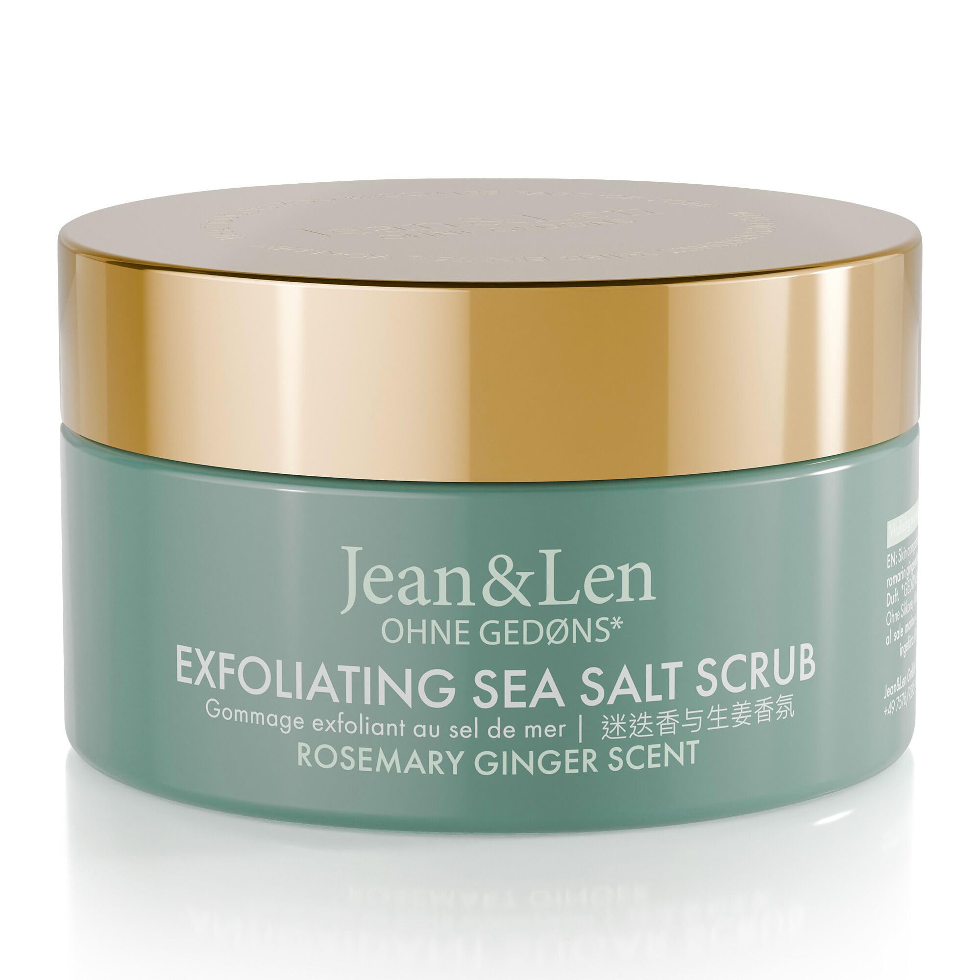  Jean & Len Rosemary & Ginger Sea Salt Exfoliating Scrub per un Frambulante Esperienza di Purificazione, Oli Ricchi, Sen