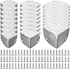 24 Pcs Black Metal Corner Protectors - Heavy Duty Steel, Multi-Size 354050mm for Furniture Edge Guard & Cabinet Protection Home, Office & Industrial Use