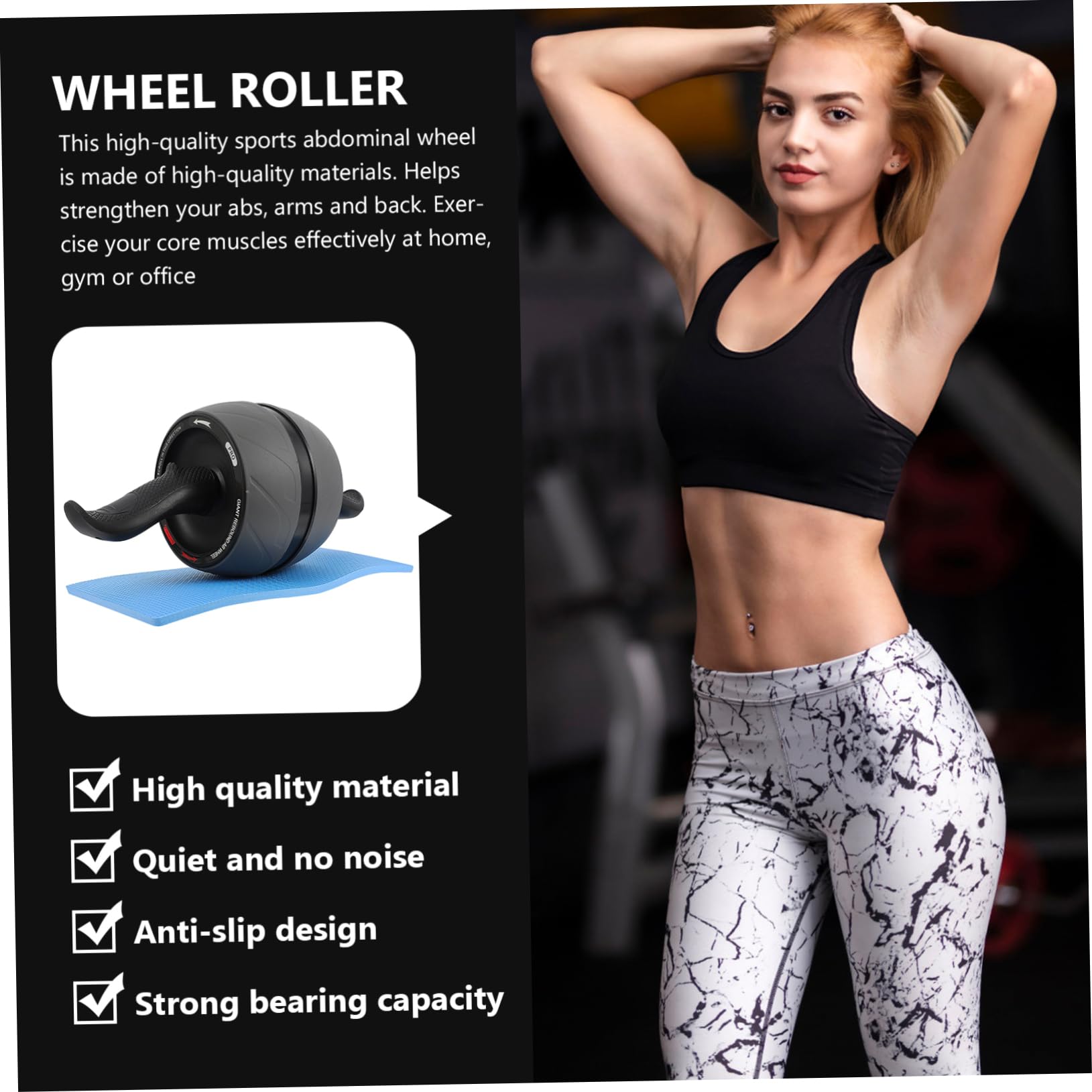 1 Pc attrezzature per esercizi comode attrezzature per il fitness ruota del fitness attrezzature per l'allenamento ruota del ab gli sport rotella di scorrimento AbS