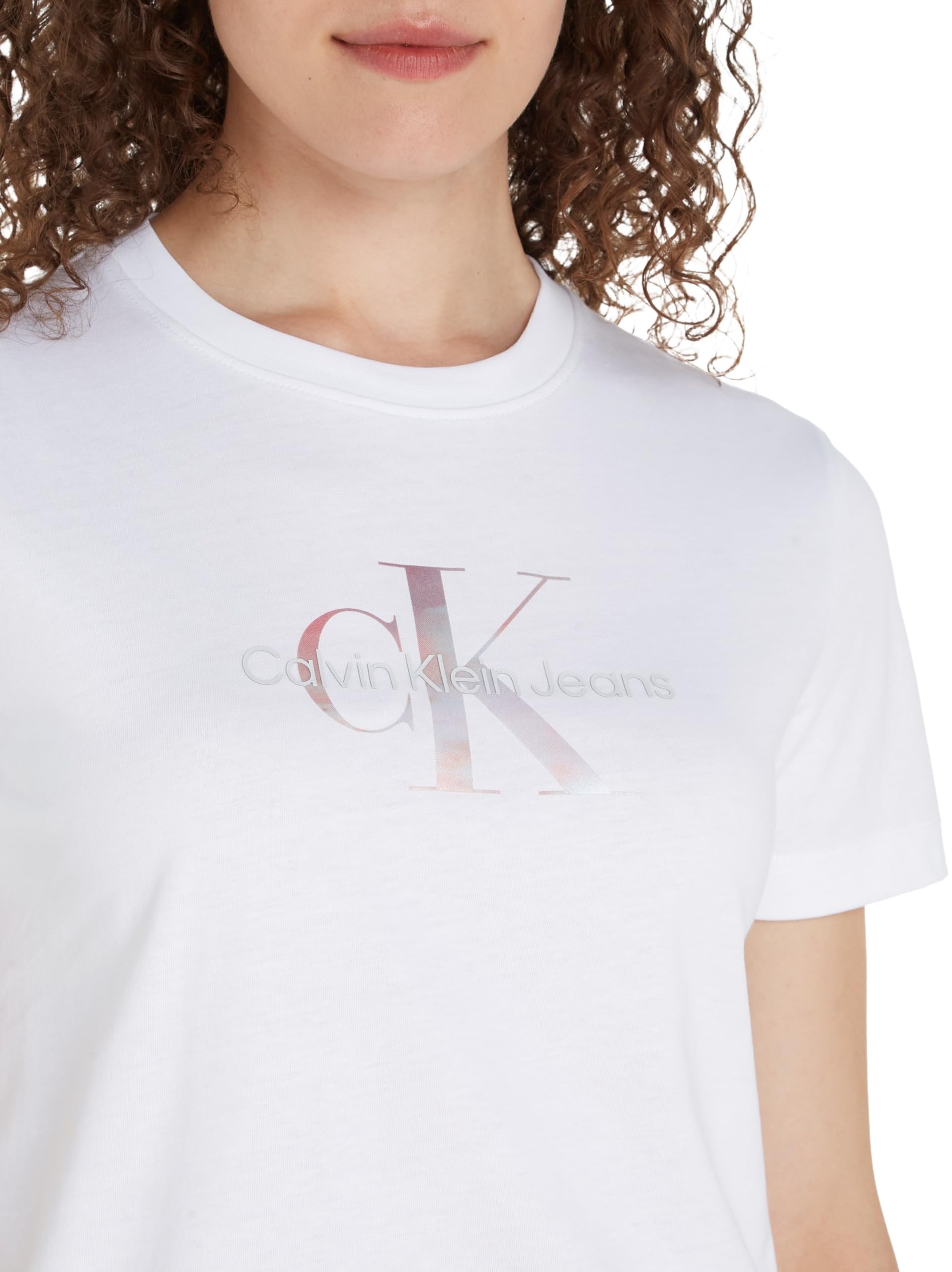 Calvin Klein Jeans T-Shirt Maniche Corte Donna Diffused Regular Scollo Rotondo