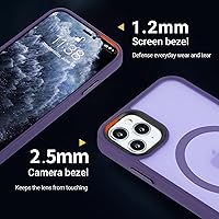 Vista 143 de Yriklso Strong Magnetic Case for iPhone 11 [Compatibilty with MagSafe] Protective Shockproof Cover Phone Case for iPhone 11 6.1" Frosted Purple