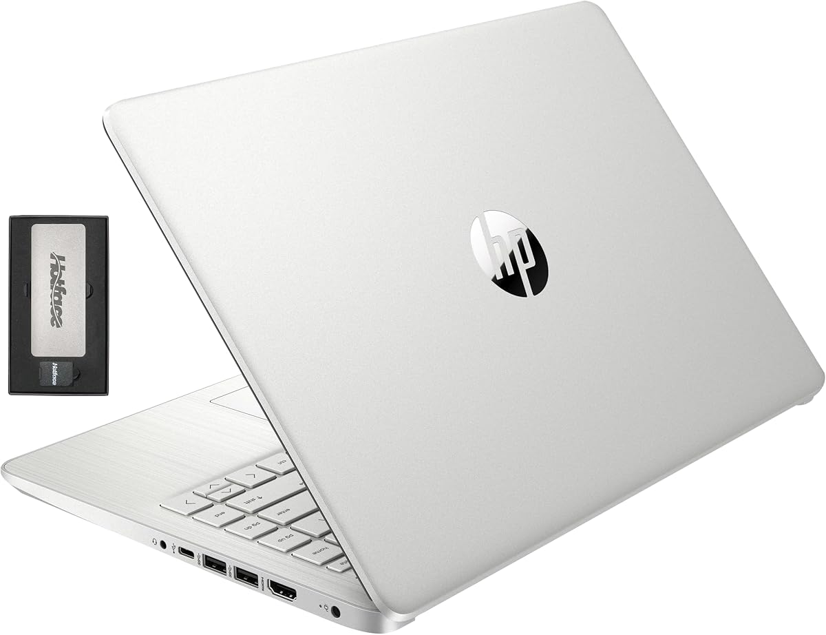 HP Stream 14" HD BrightView Laptop, Intel Processor N150, 4GB RAM, 1.12TB Storage (128GB UFS + 1TB Docking Station), Intel UHD Graphics, 720p Camera, Wi-Fi, 1 Year Office 365, Win 11 S, Silver
