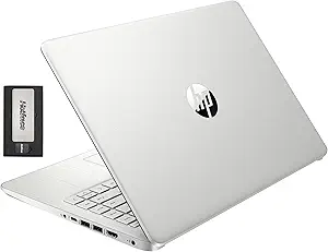 HP Stream 14" HD BrightView Laptop, Intel Celeron N4120, 16GB RAM, 416GB Storage (128GB eMMC + 288GB Docking Station Set), Intel UHD Graphics, 720p Camera, Wi-Fi, 1 Year Office 365, Win 11 S, Silv