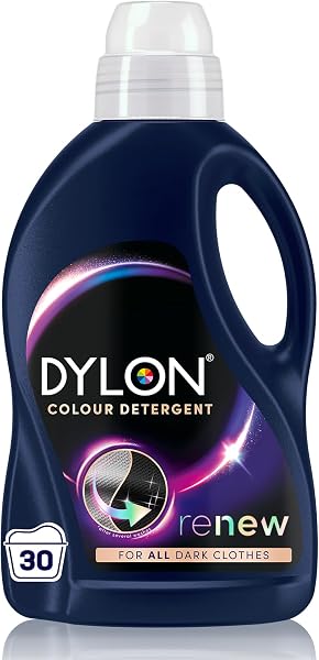 Dylon Black & Dark Detergent (30 Wash Loads), Liquid Laundry Detergent for all Black & Dark Clothes, renewing in every wash with optimal results in 10 washes - 1