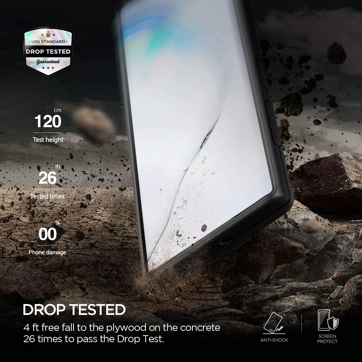 Galaxy Note 10+ Case Damda Glide Shield Black