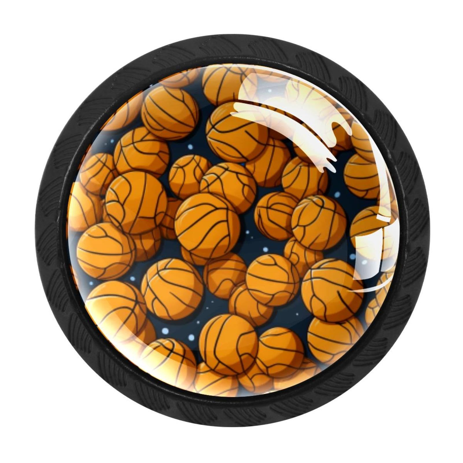 Chenzzzz Multicolored 07 4 Pieces Kitchen Cabinet Knobs Basketball Drawer Knobs Dresser Knobs Drawer Pulls Door Knobs Dresser Drawer Handles Knobs For Dresser Drawers