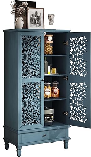 Miniatura 293 de Aparador moderno y elegante con patas y asas de metal dorado y estante ajustable, mesa consola clásica de 60 pulgadas, mesa de sofá, mesa de entrada