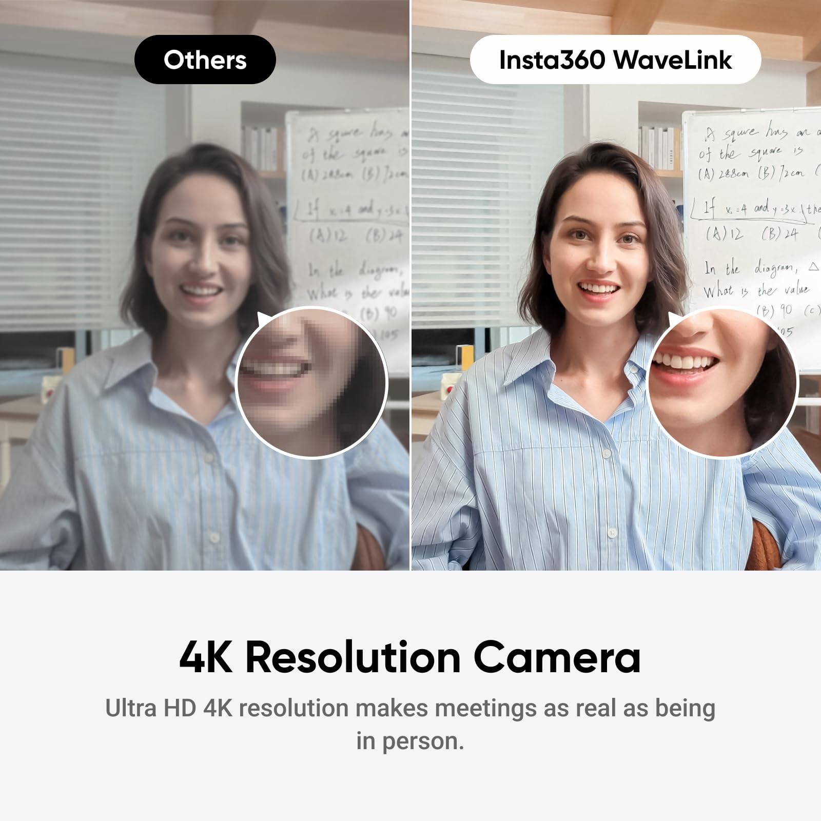 Insta360 Link 2 - PTZ 4K Webcam for PC/Mac, 1/2" Sensor, AI Tracking, HDR, AI Noise-Canceling Mic, Gesture Control for Streaming, Video Calls, Gaming, Works with Zoom, Teams, Twitch & More: Arctic White WaveLink Bundle