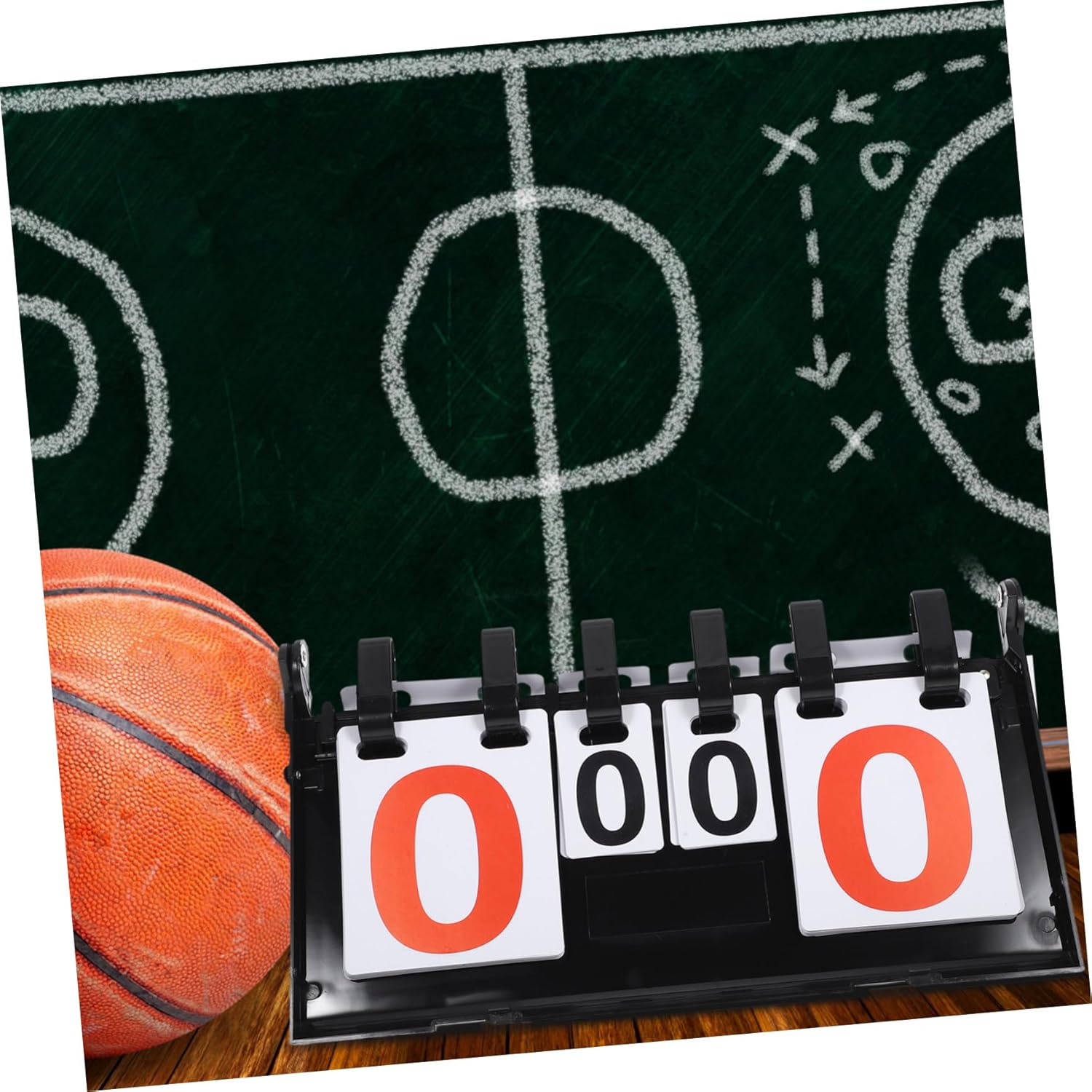 Portable Tabletop Basketball Scoreboard Scorekeeper for Soccer Volleyball and More Easy Use Design Numbers for Indoor and Outdoor Sports