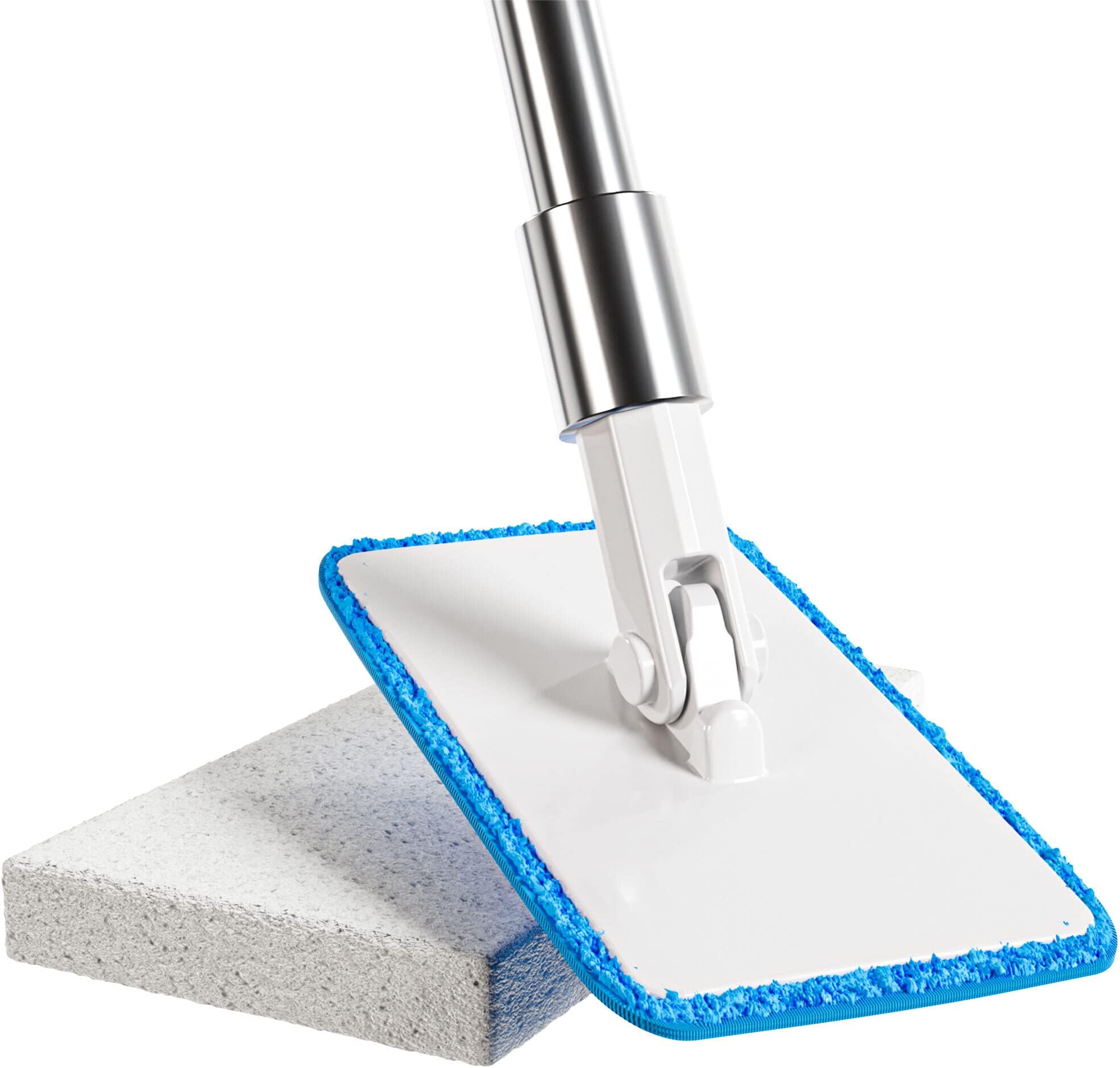 Wall Cleaner & Baseboard Cleaner with Handle—Wall Mop Cleaner & Baseboard Cleaner Mop for Easy Cleaning—Wall Cleaning Mop & Cleaning Tools for Baseboards + Cleaning pad & Microfiber Mop Cleaning Head