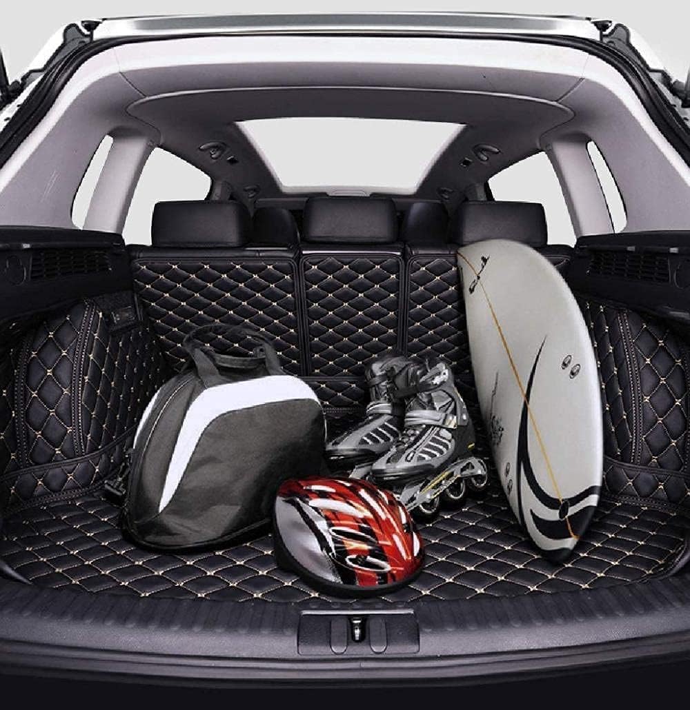 Auto Leder Kofferraummatte für Kia Sportage LWB NQ5 2023 2024 2025, Vollabdeckung Kofferraumwannen rutschfest Kofferraum Schutzmatte Zubehör,Black