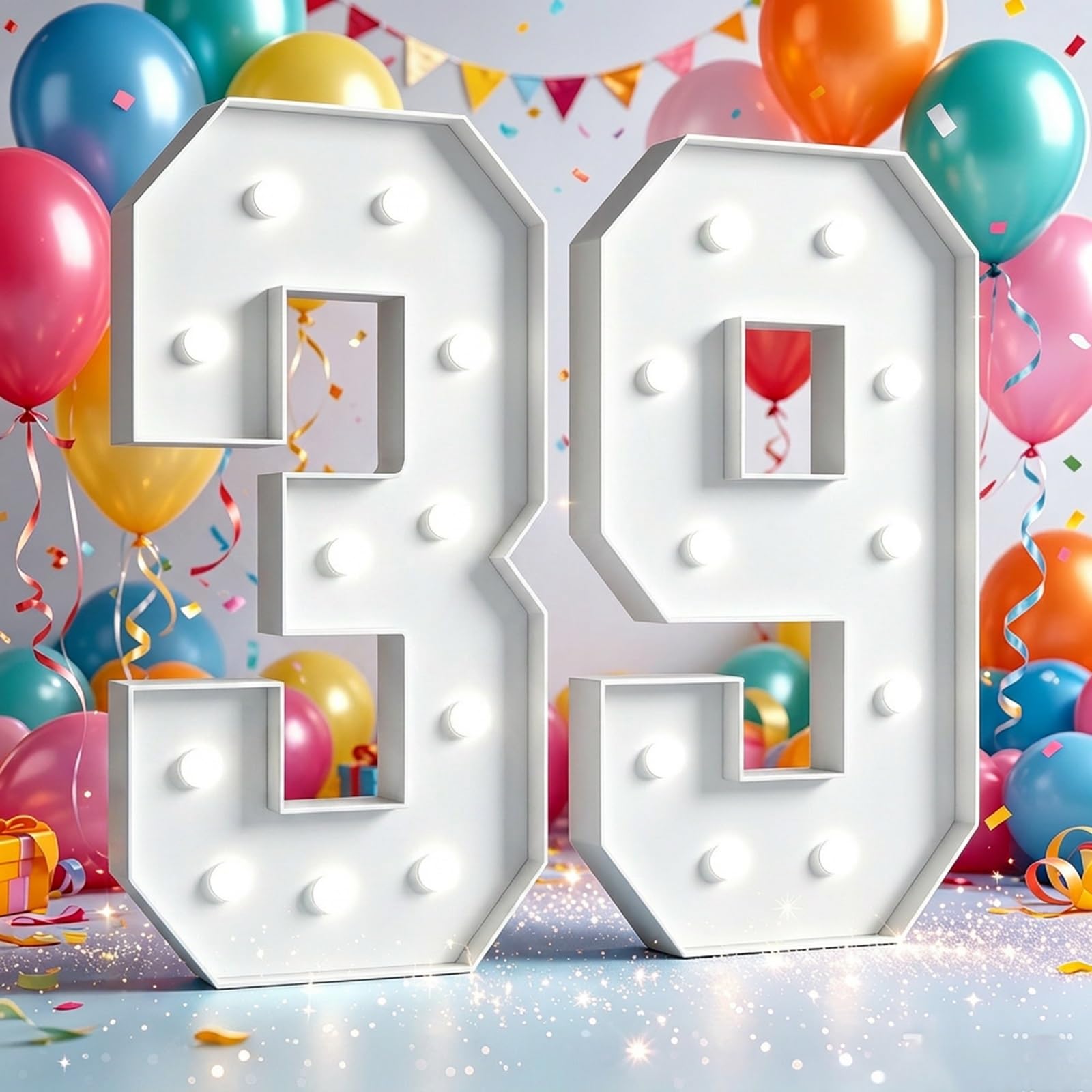 Marquee Light Up Numbers Birthday Party Decor Large Signs