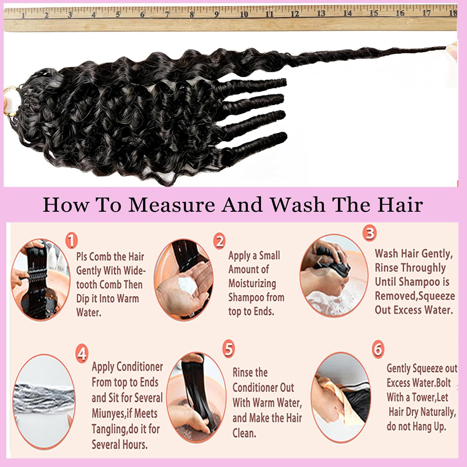 Human Crochet Hair Burmese Curly for Black Women 18 Inch Bundles Human Hair Pre-separated Invisible Miracle Knots Feather Crochet Human Hair Extensions Natural Black Color 1B# 40 Strands 50G