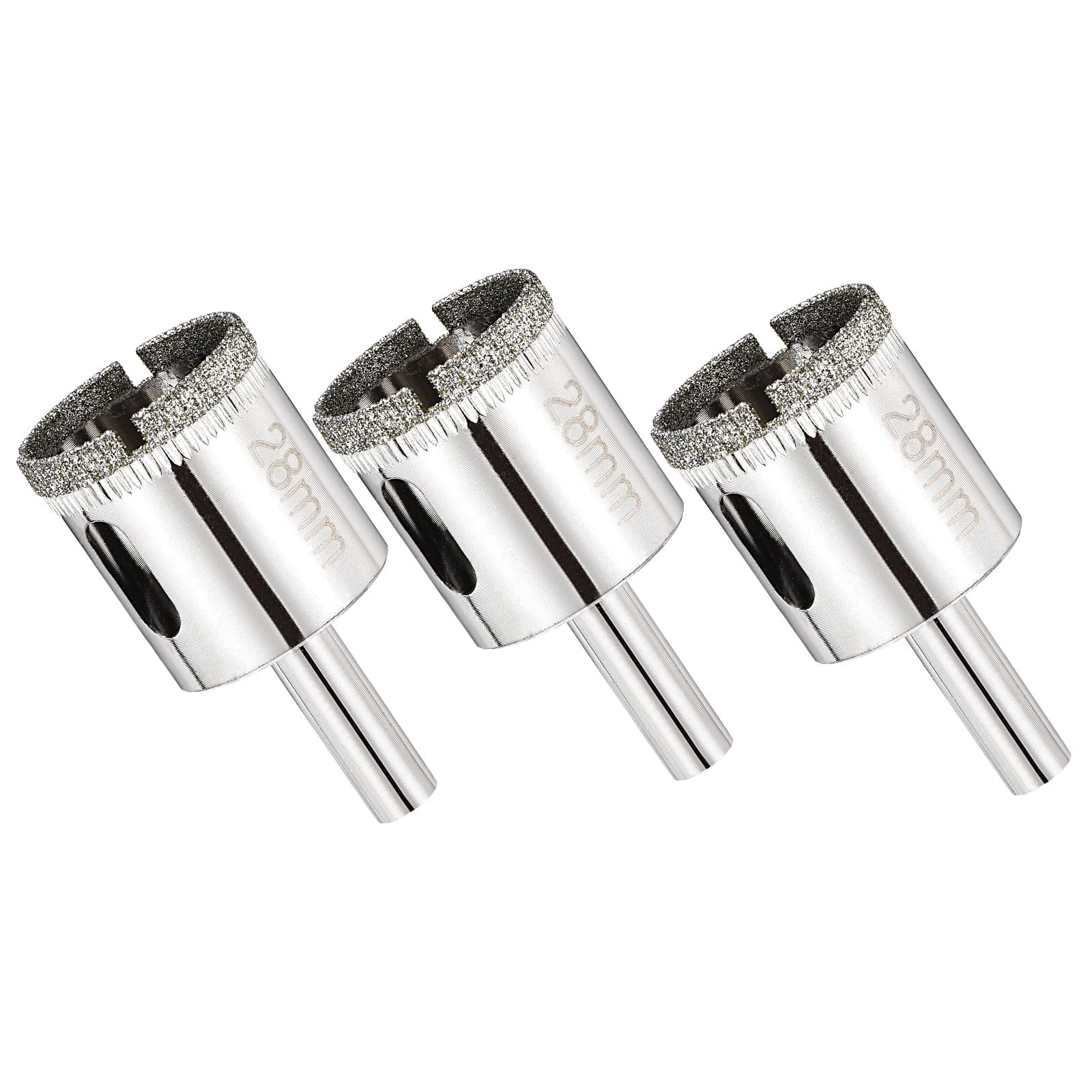 DTGN Diamond Hole Saw 1-3/32" 28mm for Glass Tile Ceramic Marble 3pcs