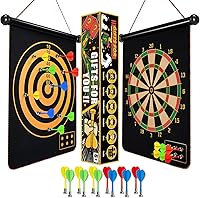 GiftsforTeenages Magnetic Dart Board: Safe Double-Sided Outdoor Games for Kids 6-16, Cool Teen Boys Girls Birthday Gifts