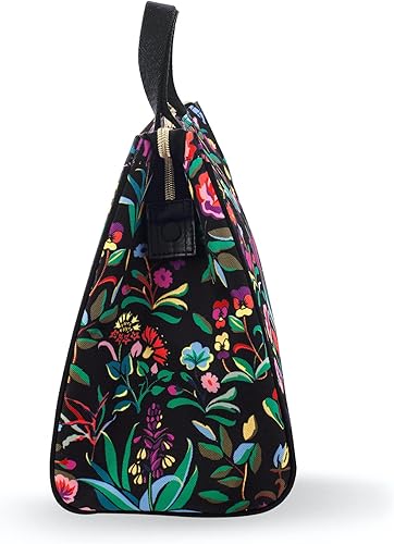 Miniatura 10 de Kate Spade New York Bolsa de almuerzo portátil suave con aislamiento pequeño, bolsa térmica con forro aislado plateado y bolsillo de almacenamiento,