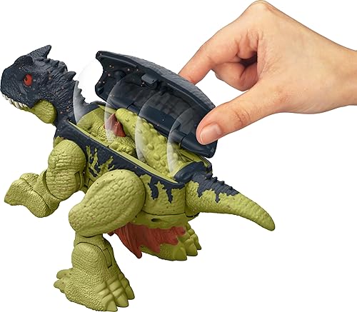 Miniatura 4 de Mattel Jurassic World Dimetrodon to Allosaurus - Juguete transformador de dinosaurio de doble peligro de 11 pasos, juguete 2 en 1, cambiadores