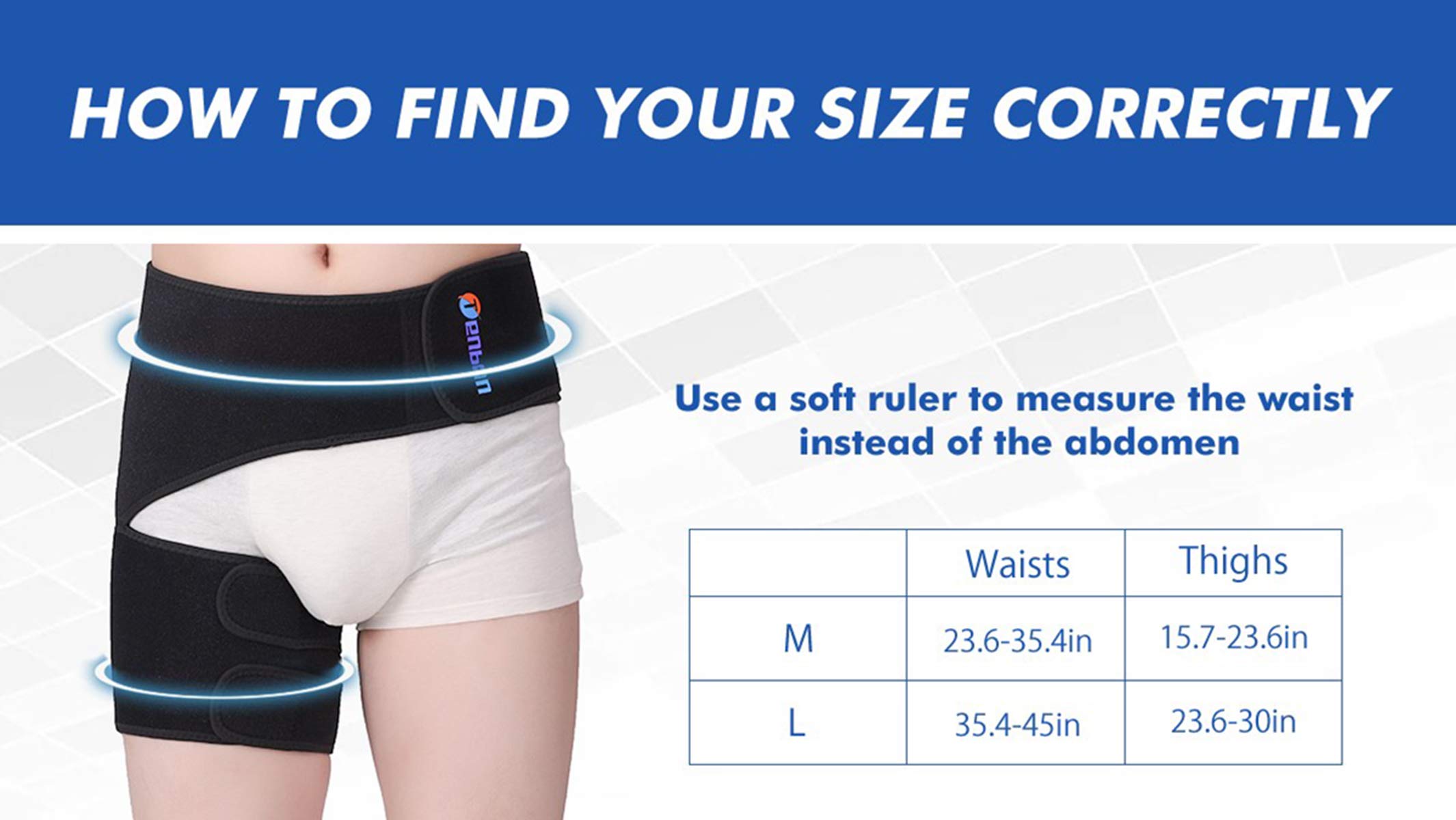 Buy Tenbon Hip Brace Sciatica Nerve Pain Relief Groin Support Thigh