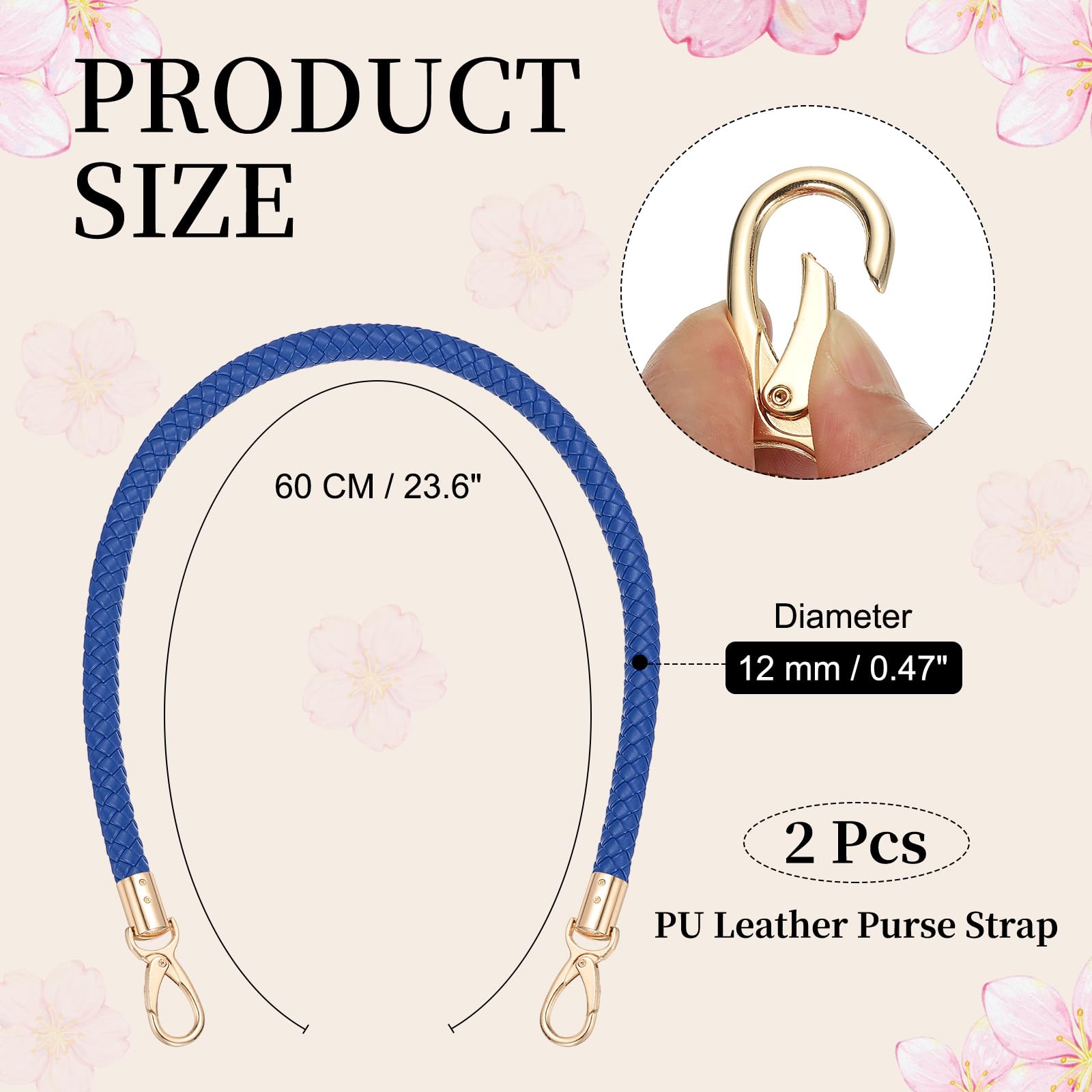 PATIKIL Braided Purse Straps 60cm / 23.6" - Image 2
