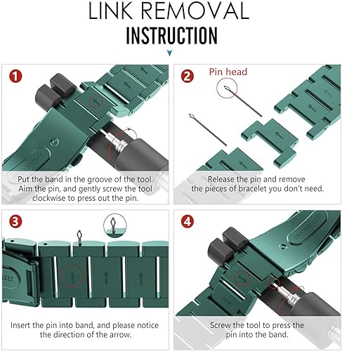 Vista 25 de Correas compatibles con Samsung Galaxy Watch de 1.81 pulgadas / Galaxy 3 de 1.772 pulgadas, correa de repuesto de metal de acero inoxidable para Azul