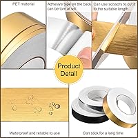 Vista 3 de uxcell Adhesivo autoadhesivo de aluminio de 0.98 pulgadas x 164 pies, tira de cinta de sellado de huecos, impermeable, autoadhesiva para pared