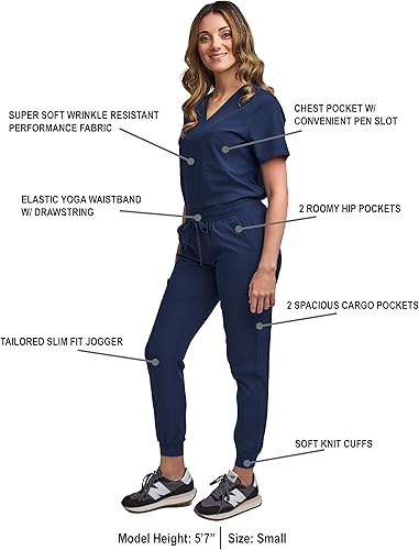 Miniatura 2 de Conjunto de camiseta y pantalón deportivo para mujer de enfermería médica GT 4FLEX