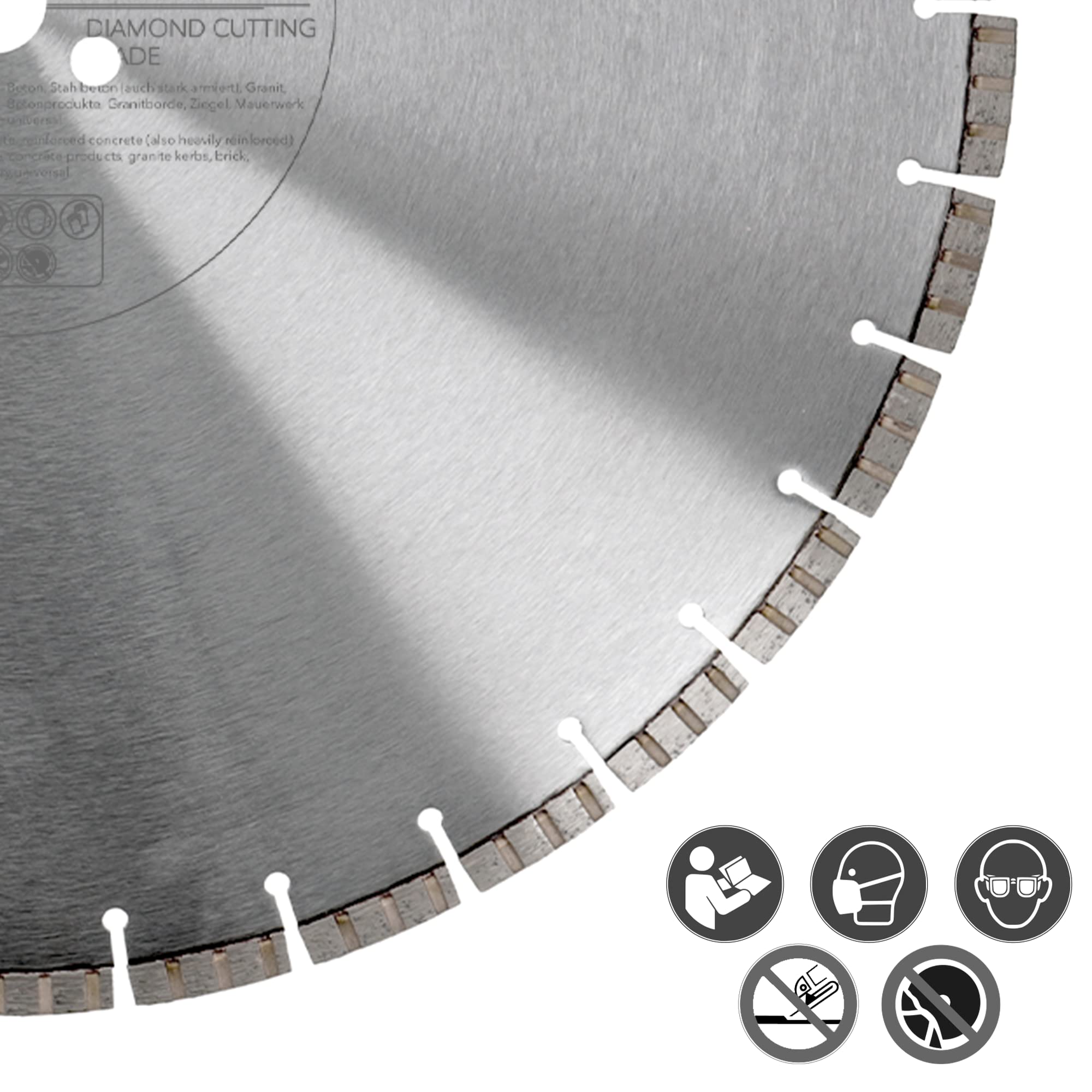PRODIAMANT Disco de corte de diamante Premium láser para hormigón 500 mm x 25,4 mm disco de corte de diamante soldado por láser