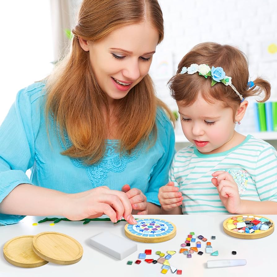 Amazon.com: Qinyoung 6 Sets DIY Mosaic Tiles for Crafts