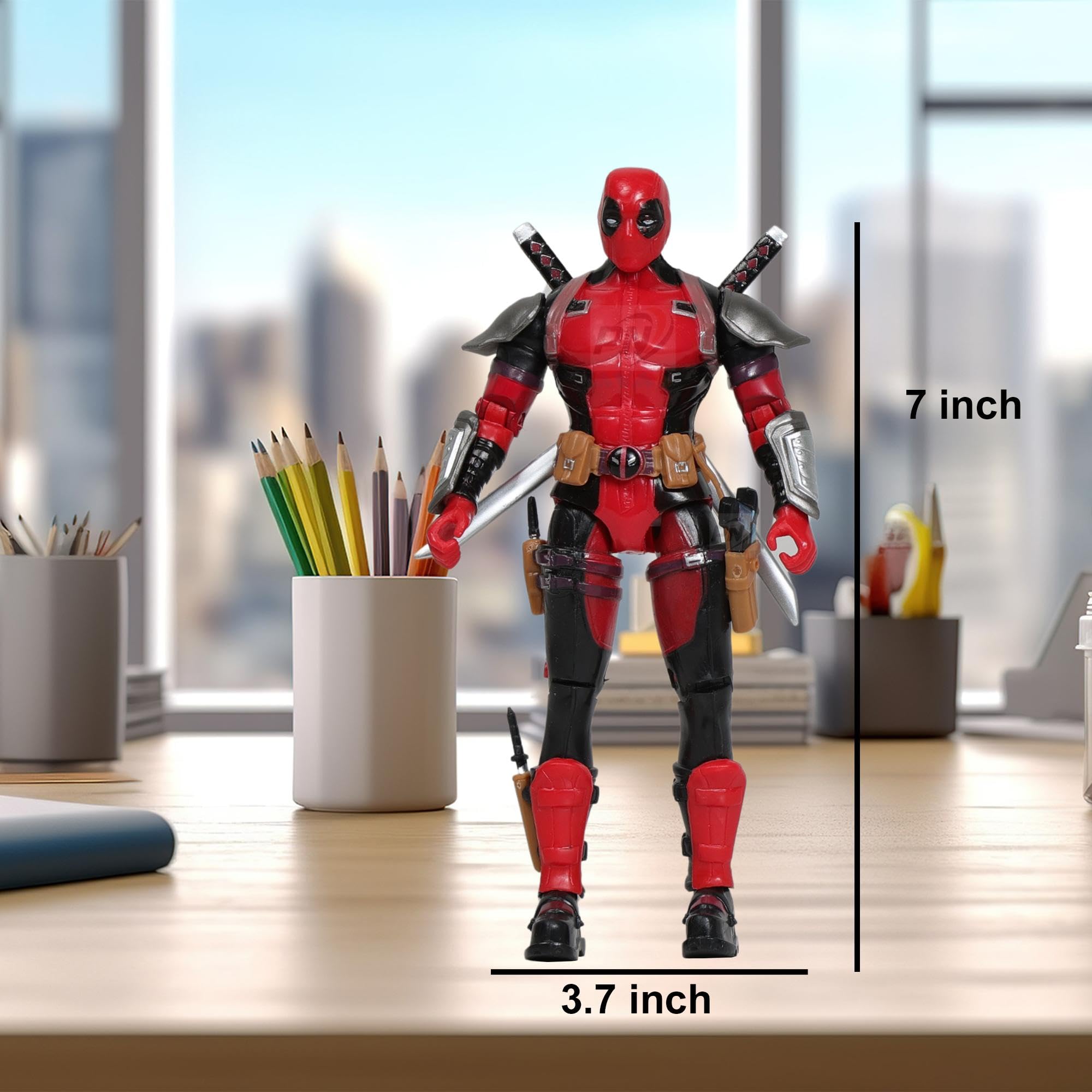 PN AVAN Superhero Action Figure Toys,Set Character Toys for Kids (Daedpool Model 3) - Image 2 thumbnail