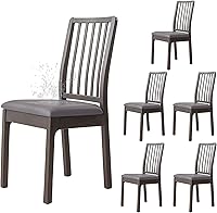 Vista 21 de Dimatic Juego de 2 fundas de asiento para silla, de piel sintética, impermeables, fundas elásticas para sillas de comedor, fundas protectoras