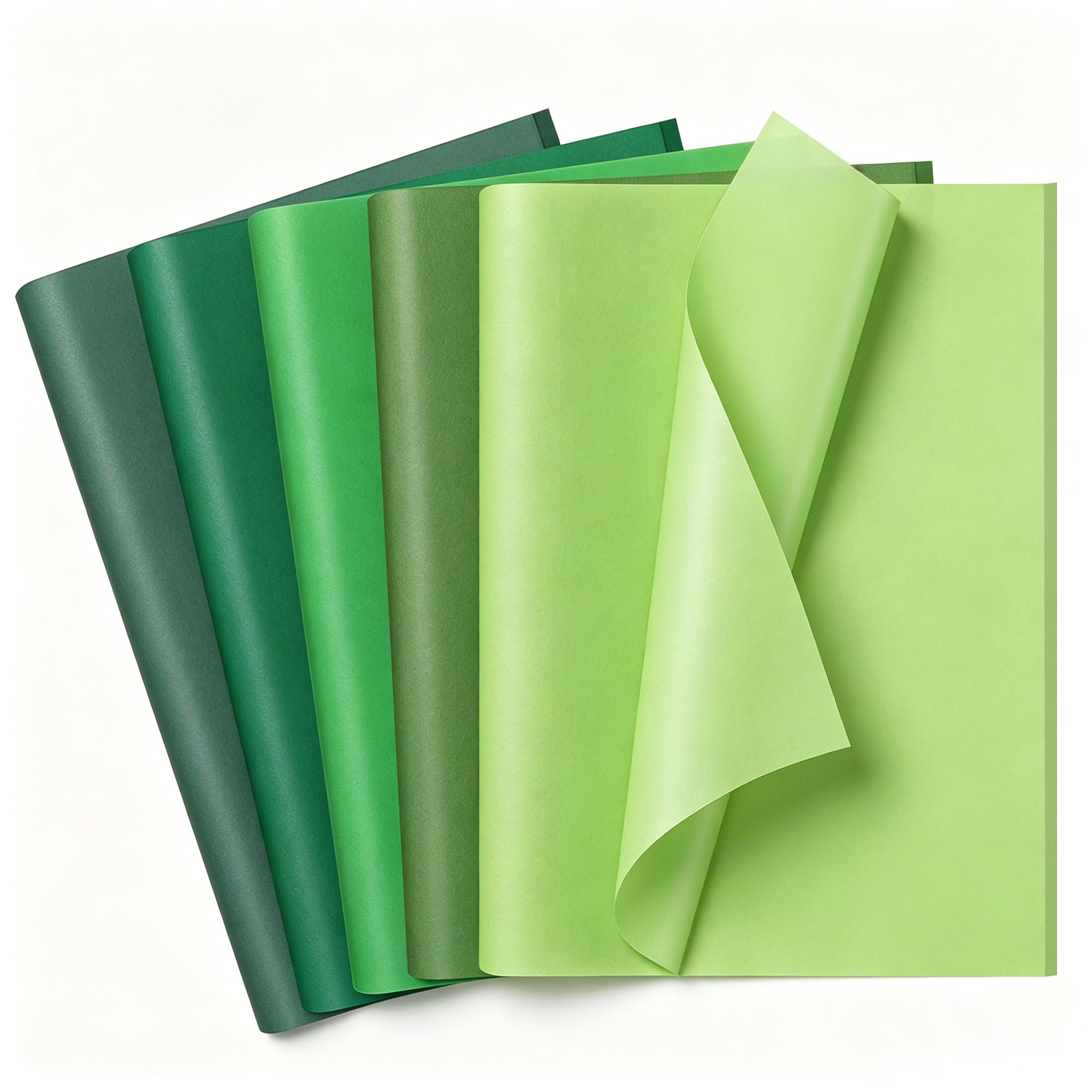 Bitone 60Pcs Green 19.6" X 13.7“ 60 Sheets Green Tissue Paper, 5 Shades Of Coloured Wrapping Paper 35X50cm, Premium Tissue Paper Sheets For Gift Bags, Flower Packaging, Saint Patrick's Day & Diy Crafts