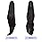ShulaSHOP ponytail extension,24 claw clip hair extensions ponytail Long straight Hair Extension Natural Looking Synthetic Hairpiece for Women Natural Black